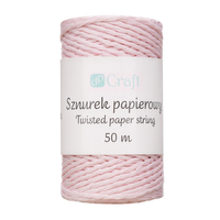 Twisted paper string - pink 50 m