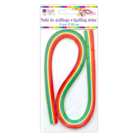 Quilling strips - rainbow - 6mm