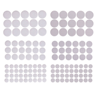 Round adhesive Velcro, mix white, 69 pcs.