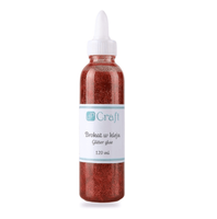 Glitter in glue 120ml Red