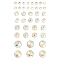 Self-adhesive iridescent crystals - 40 pcs.