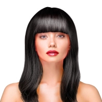 Wig - long, straight, black
