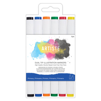 Double-sided markers - Artiste - primary, 6 pcs.
