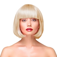Wig - short, straight, blonde