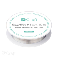 0.3 mm metal wire, 20 m - silver