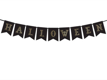 Baner Halloween - czarny - 20x175cm